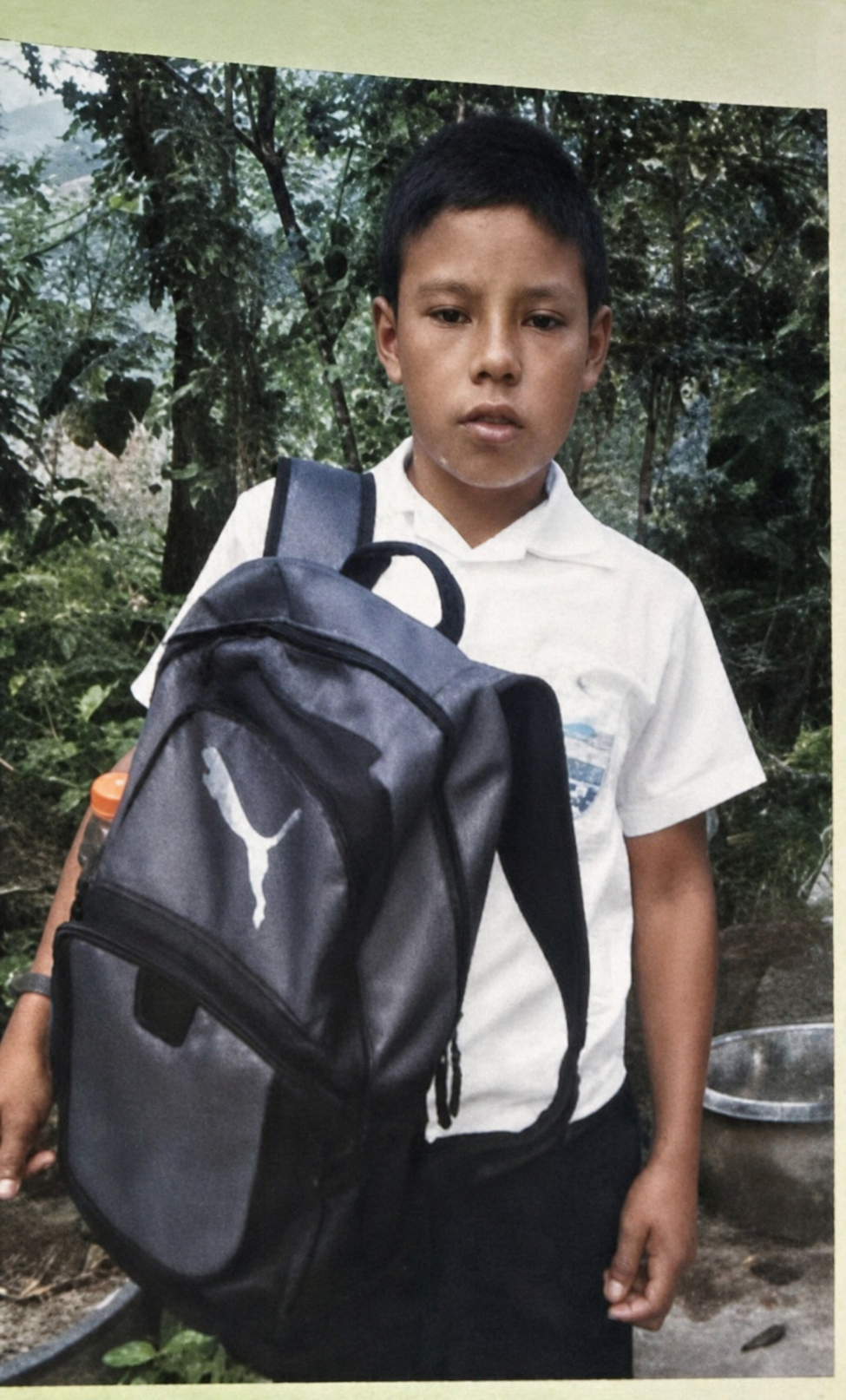 A bicycle and backpack supplied to a young person in Honduras